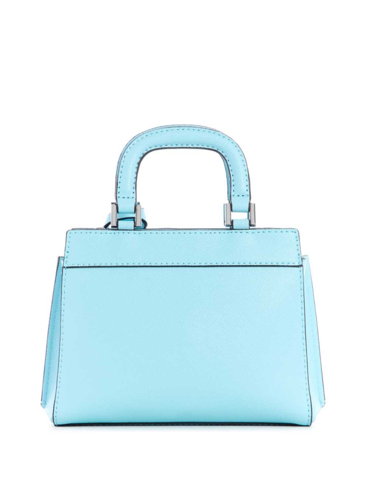 Light Turquoise Women's GUESS Katey Mini Satchels | USA10TJROI