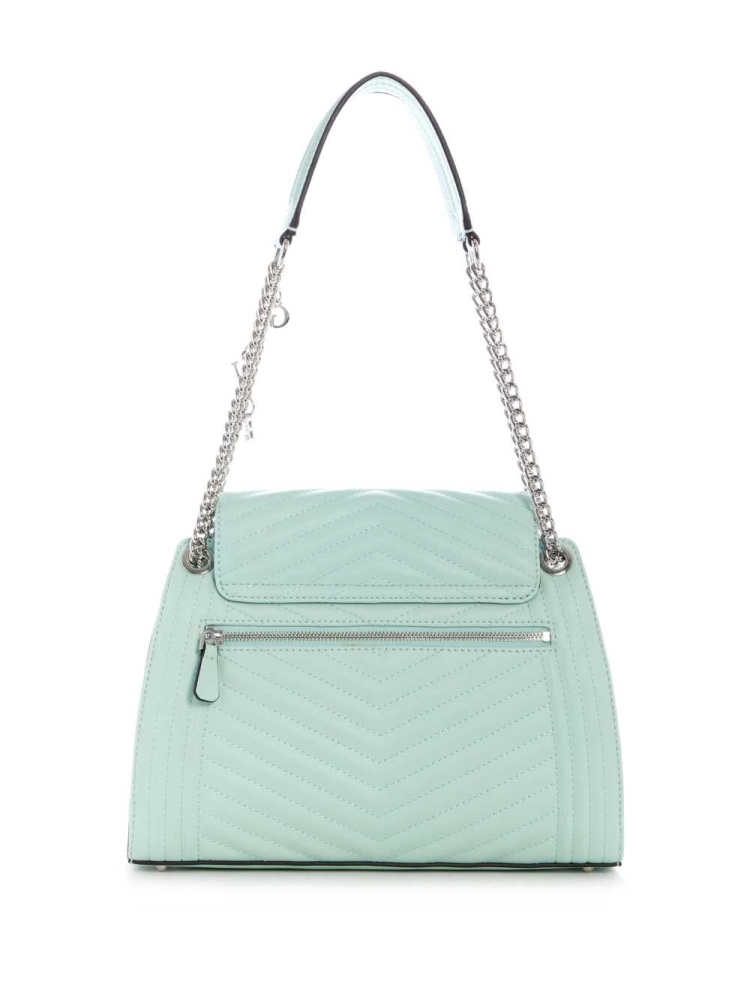 Light Turquoise Women's GUESS Lida Convertible Satchels | USA04NLJTX