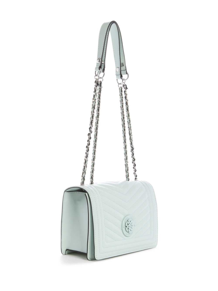 Light Turquoise Women's GUESS Lida Convertible Crossbodies | USA59WFYOG