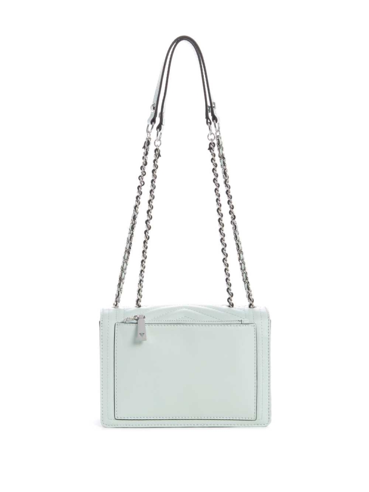 Light Turquoise Women's GUESS Lida Convertible Crossbodies | USA59WFYOG