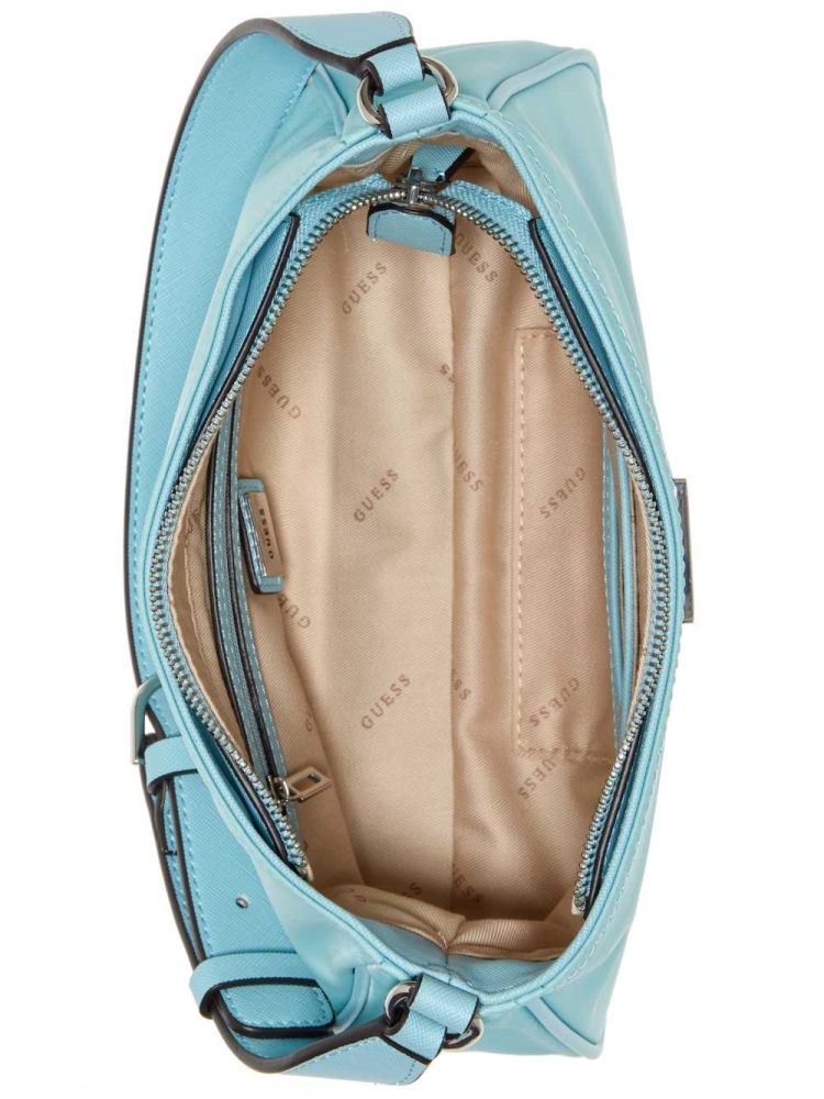 Light Turquoise Women's GUESS Little Bay Shoulder Bags | USA39GWIOD