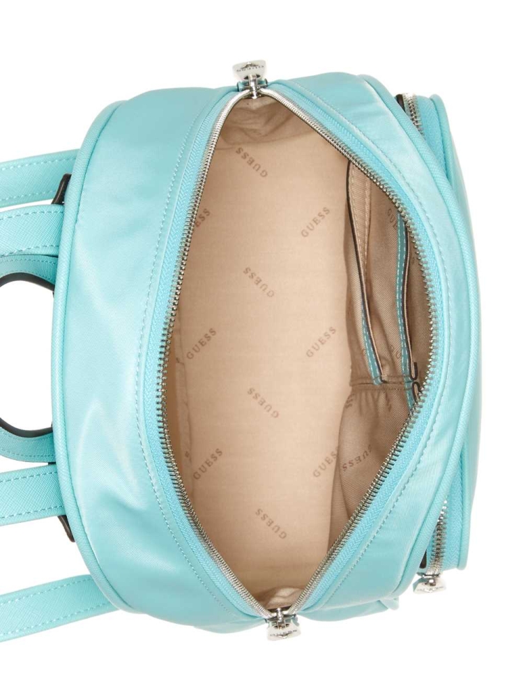 Light Turquoise Women's GUESS Little Bay Backpacks | USA85VISWL