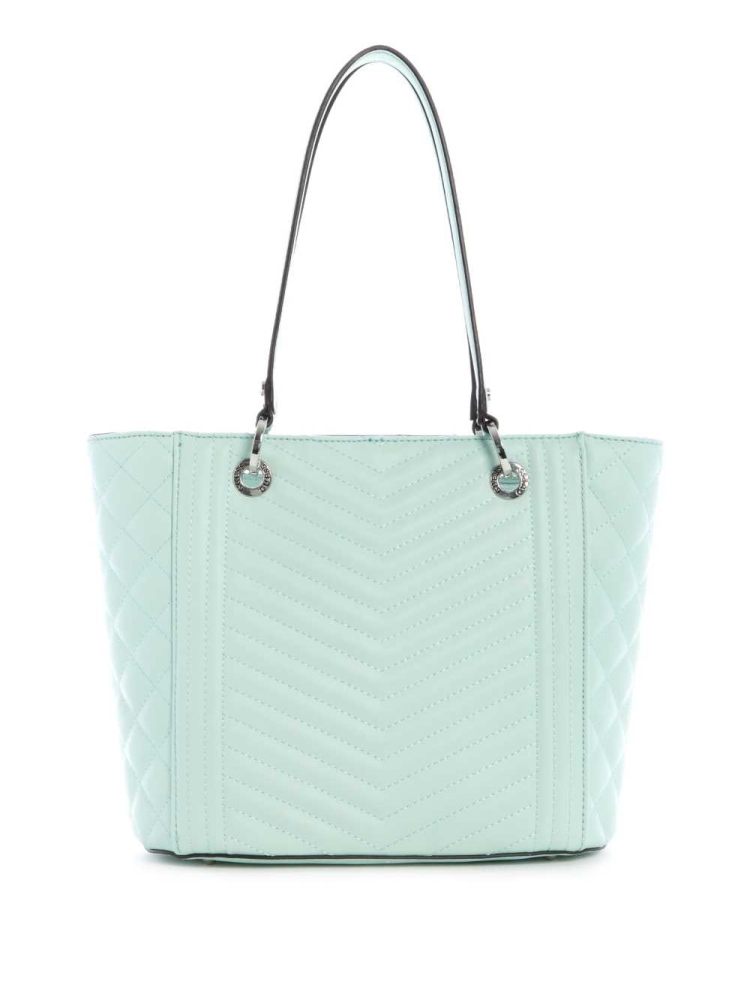 Light Turquoise Women's GUESS Noelle Small Elite Totes | USA84HBVUT