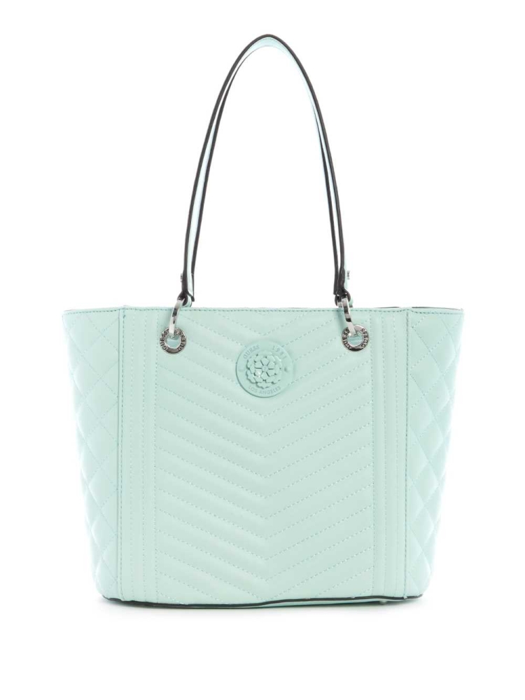 Light Turquoise Women\'s GUESS Noelle Small Elite Totes | USA84HBVUT