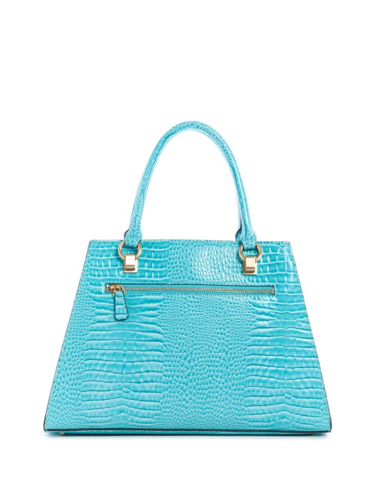 Light Turquoise Women's GUESS Stephi Girlfriend Satchels | USA34SMKLF