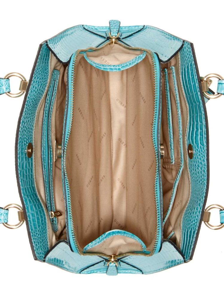 Light Turquoise Women's GUESS Stephi Girlfriend Satchels | USA34SMKLF