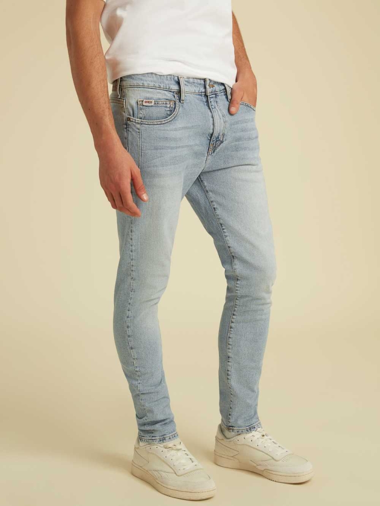 Light Wash Men's GUESS Originals Skinny Jeans | USA43GAFXI