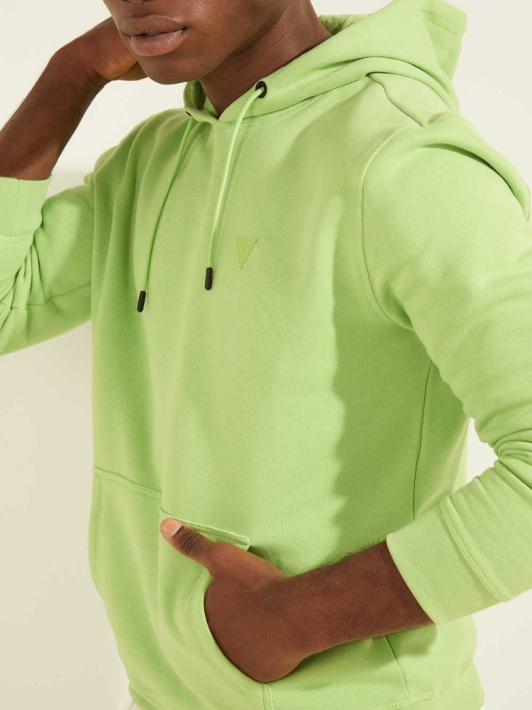 Mint Men's GUESS Eco Aldwin Hoodies | USA01MWNRS