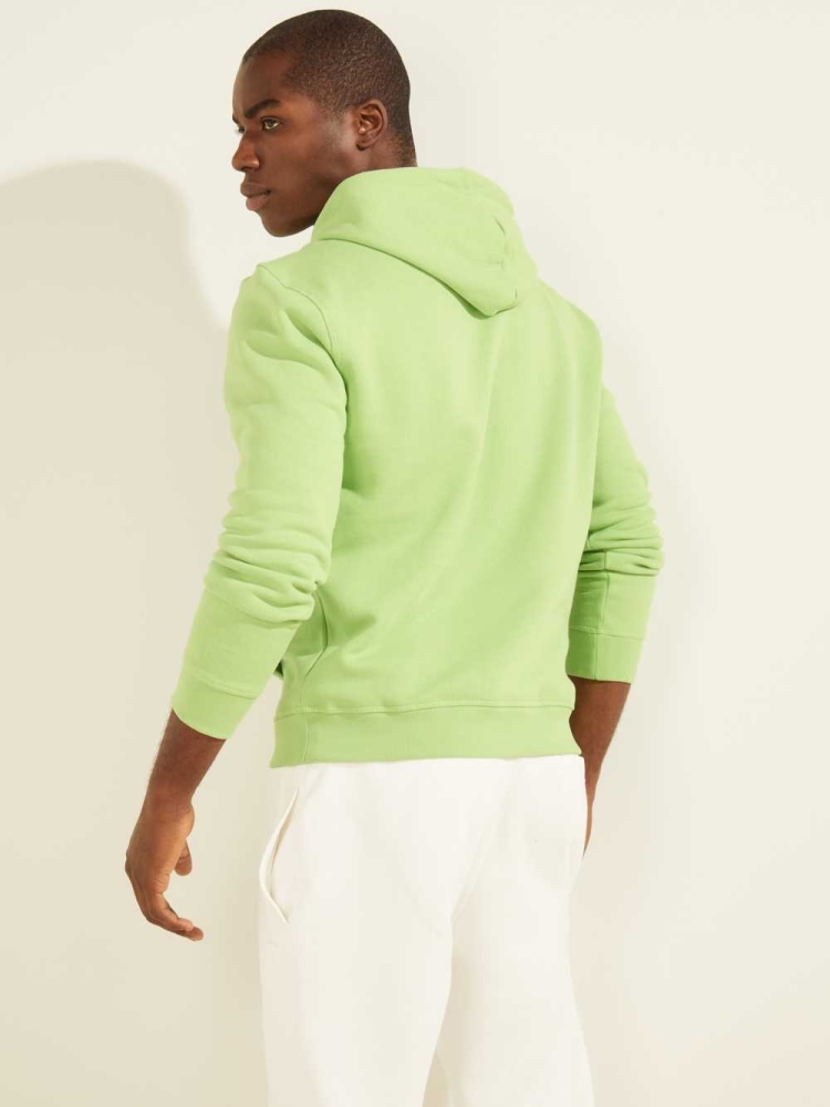 Mint Men's GUESS Eco Aldwin Hoodies | USA01MWNRS