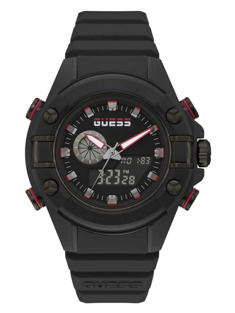 Multicolor Men\'s GUESS G Force Black Digital Watches | USA38QJCIH