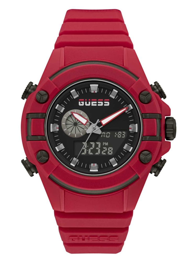 Multicolor Men\'s GUESS G Force Red Digital Watches | USA34UIQYA