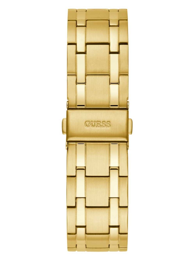 Multicolor Men's GUESS Gold-Tone and Black Analog Watches | USA97EMLXQ