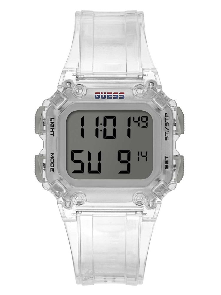 Multicolor Men\'s GUESS Stealth Clear Digital Watches | USA30FMQJU