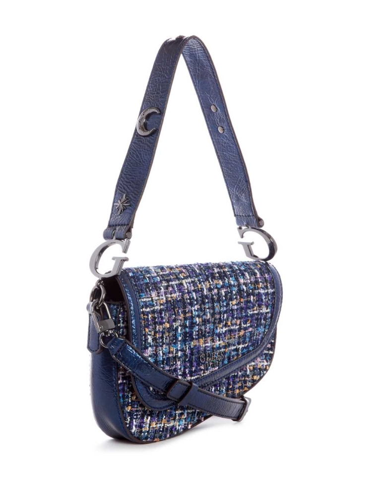 Multicolor Women's GUESS G-Dream Tweed Shoulder Bags | USA53DTVBJ