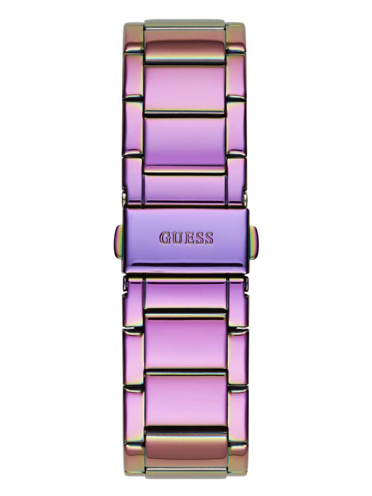 Multicolor Women's GUESS Iridescent Rhinestone Multifunction Watches | USA32QYKMU