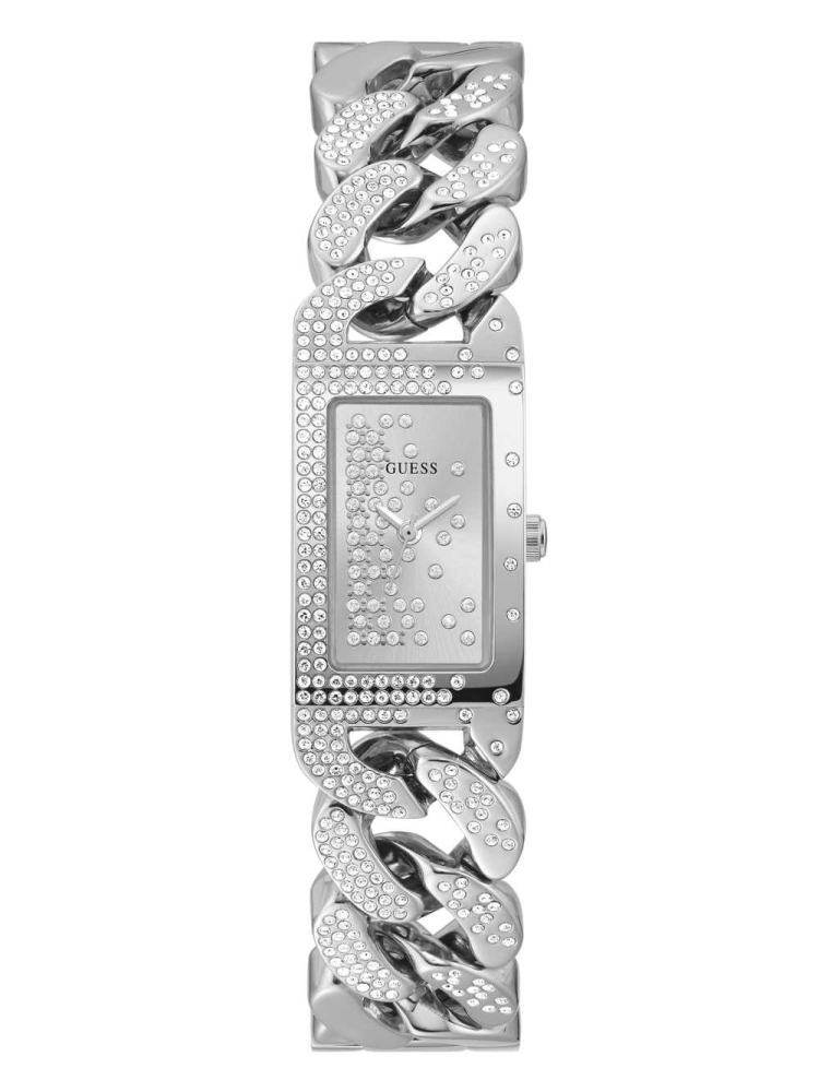 Multicolor Women\'s GUESS Silver-Tone Analog Watches | USA64BOKYU