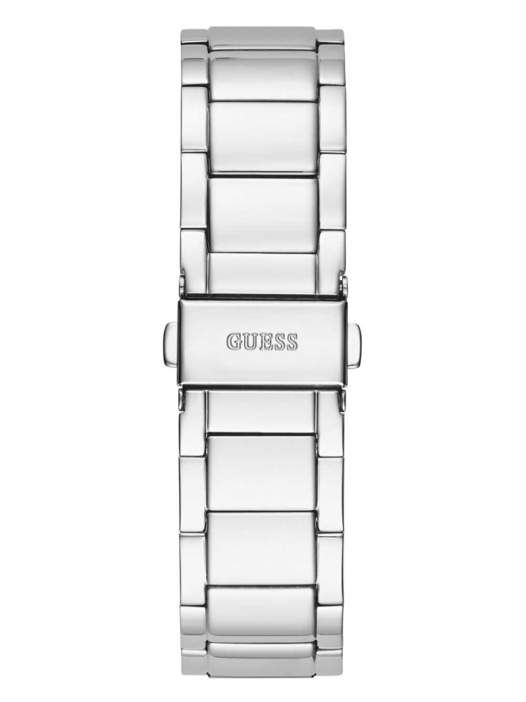 Multicolor Women's GUESS Silver-Tone Exposed Dial Analog Watches | USA06GDIZC