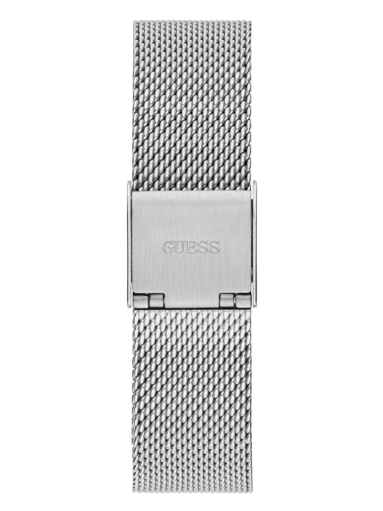 Multicolor Women's GUESS Silver-Tone Mesh Analog Watches | USA52QJMPK