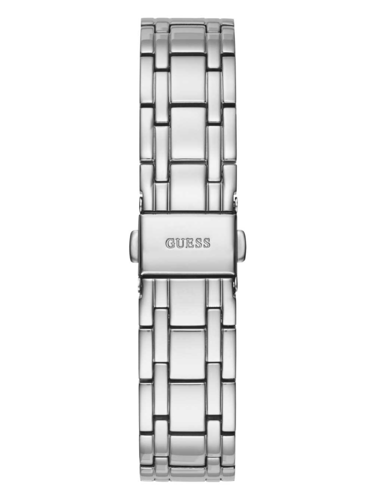 Multicolor Women's GUESS Silver-Tone and Diamond Analog Watches | USA70QZPEN