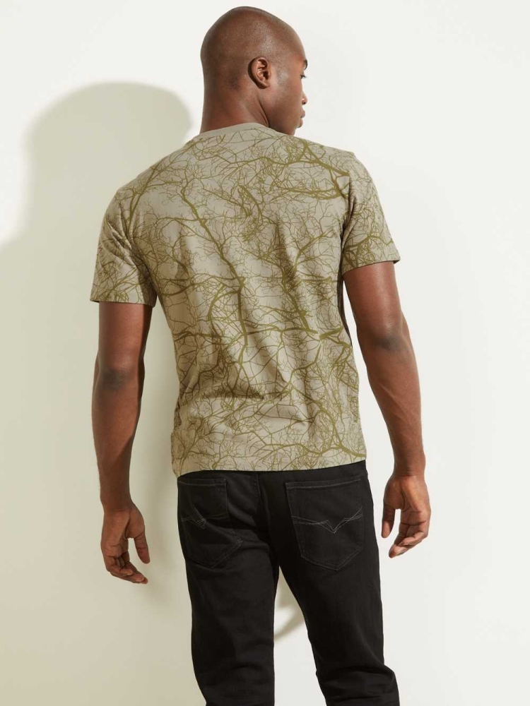 Olive Men's GUESS Jesse T-Shirts | USA30KRVUF