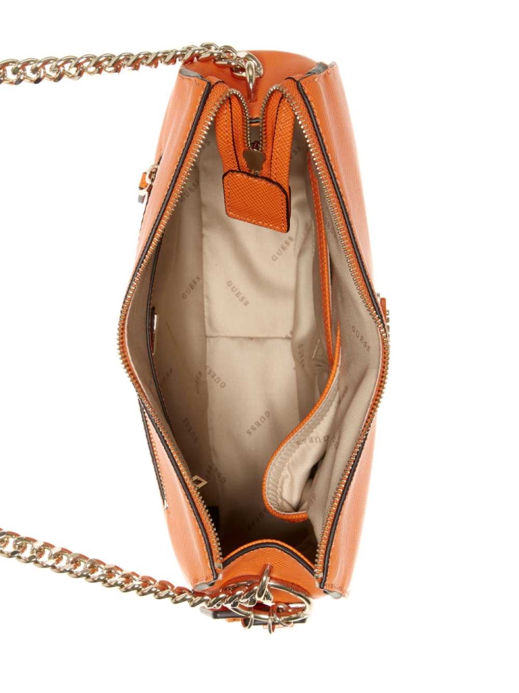 Orange Women's GUESS Cordelia Hobo Shoulder Bags | USA61AWFTJ