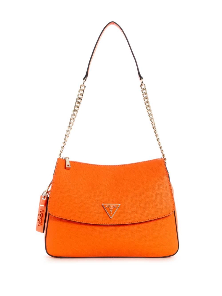 Orange Women\'s GUESS Cordelia Hobo Shoulder Bags | USA61AWFTJ