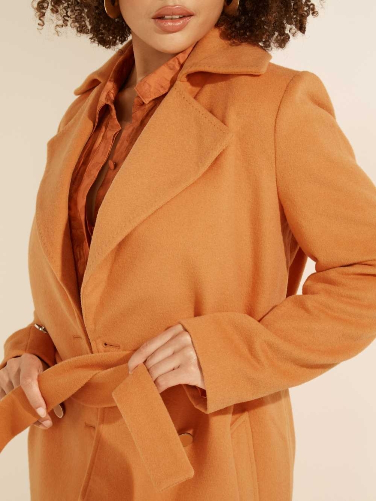 Orange Women's GUESS Dounia Trench Coats | USA39VYXZC