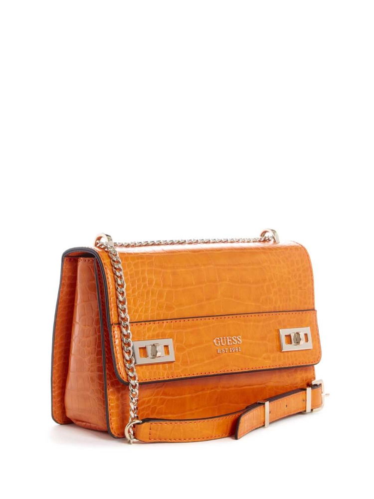 Orange Women's GUESS Katey Convertible Crossbodies | USA98WFPUL