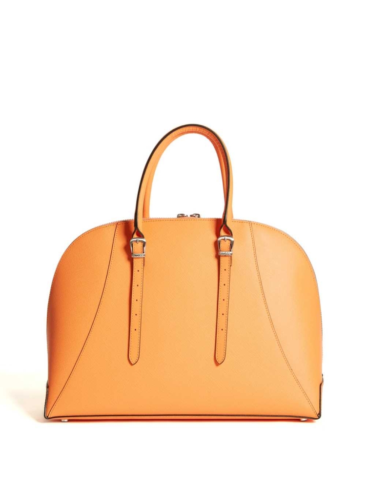 Orange Women's GUESS Lady Luxe Dome Satchels | USA58PJWQO