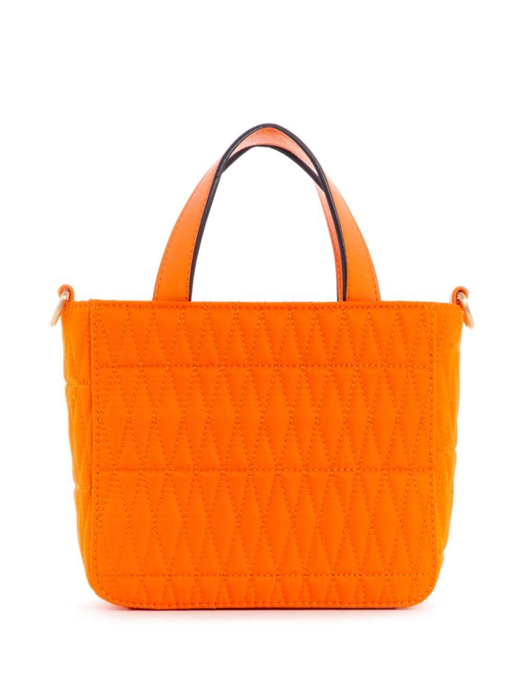 Orange Women's GUESS Layla Nylon Mini Totes | USA23FGMLC