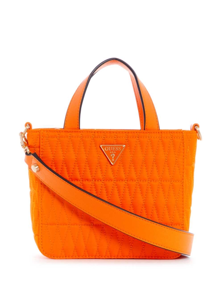 Orange Women\'s GUESS Layla Nylon Mini Totes | USA23FGMLC