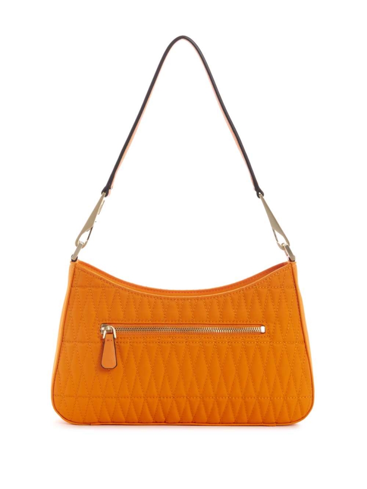 Orange Women's GUESS Layla Shoulder Bags | USA49VMYTB