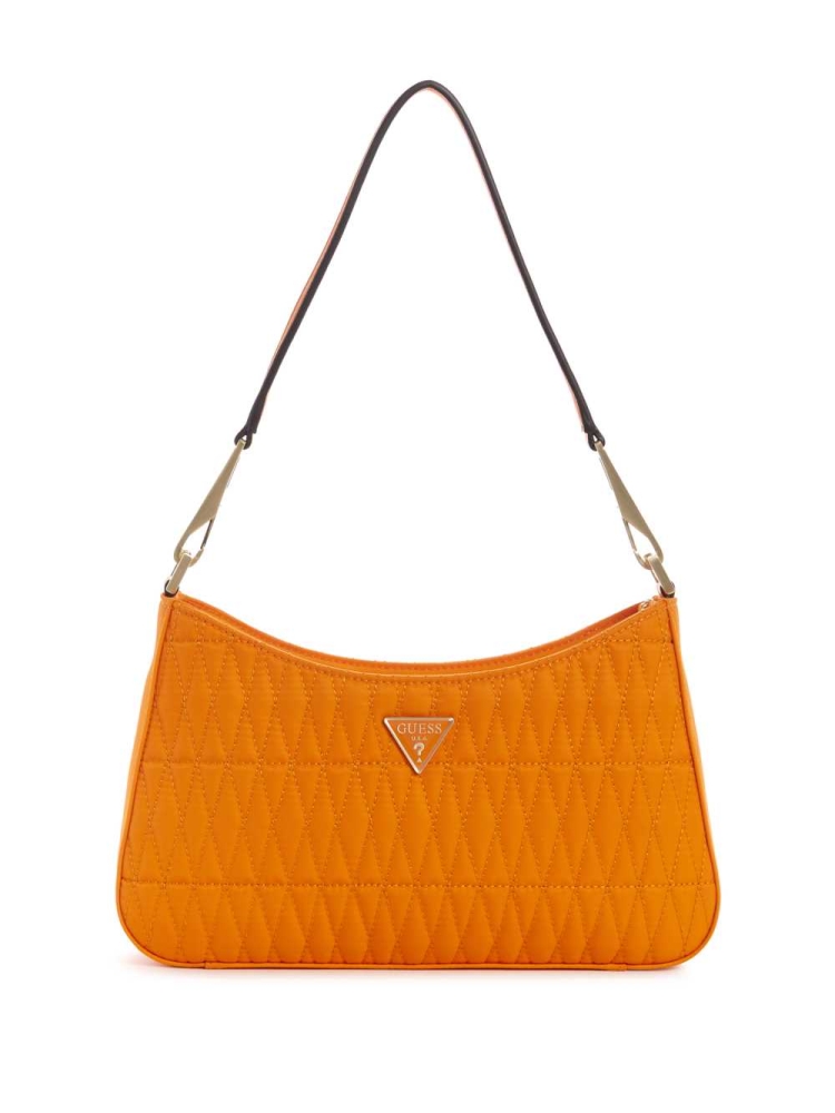 Orange Women\'s GUESS Layla Shoulder Bags | USA49VMYTB