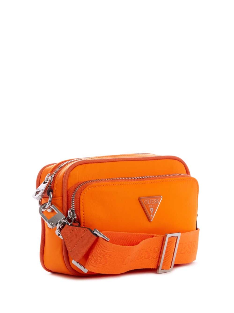 Orange Women's GUESS Little Bay Camera Crossbodies | USA16ZCYQN