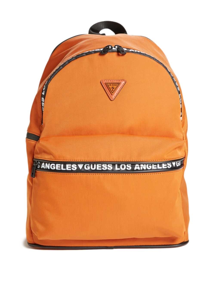 Orange Women\'s GUESS Quarto Nylon Backpacks | USA50YLVCO