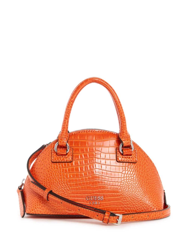 Orange Women\'s GUESS Shilah Small Dome Crossbodies | USA08GLXIY