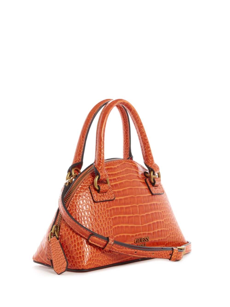 Orange Women's GUESS Shilah Small Dome Crossbodies | USA29TXVLJ