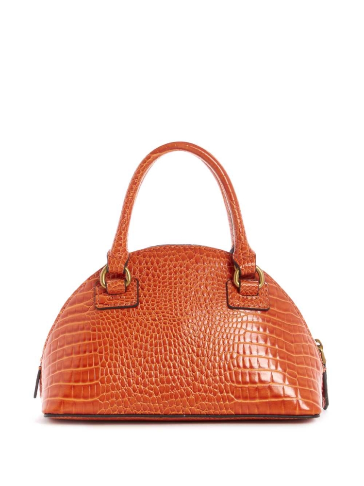 Orange Women's GUESS Shilah Small Dome Crossbodies | USA29TXVLJ