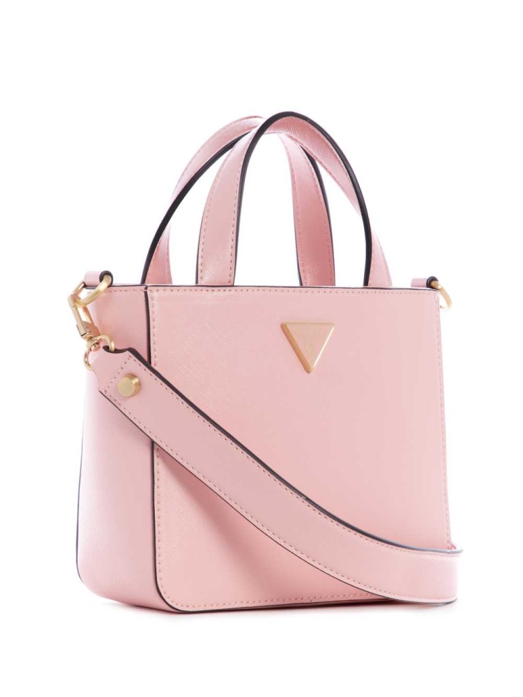 Pink Women's GUESS Layla Mini Totes | USA16HWYMB