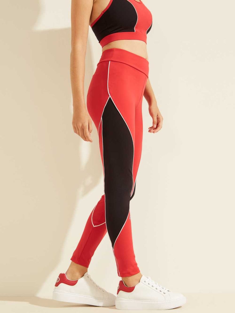 Red Women's GUESS Doreen Leggings | USA24NGUXR