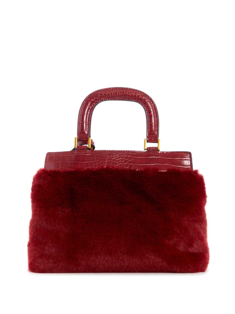 Red Women's GUESS Katey Luxe Satchels | USA62UIOLV