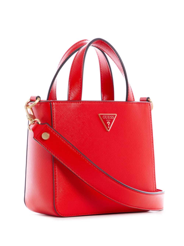 Red Women's GUESS Layla Mini Totes | USA40BZHWA