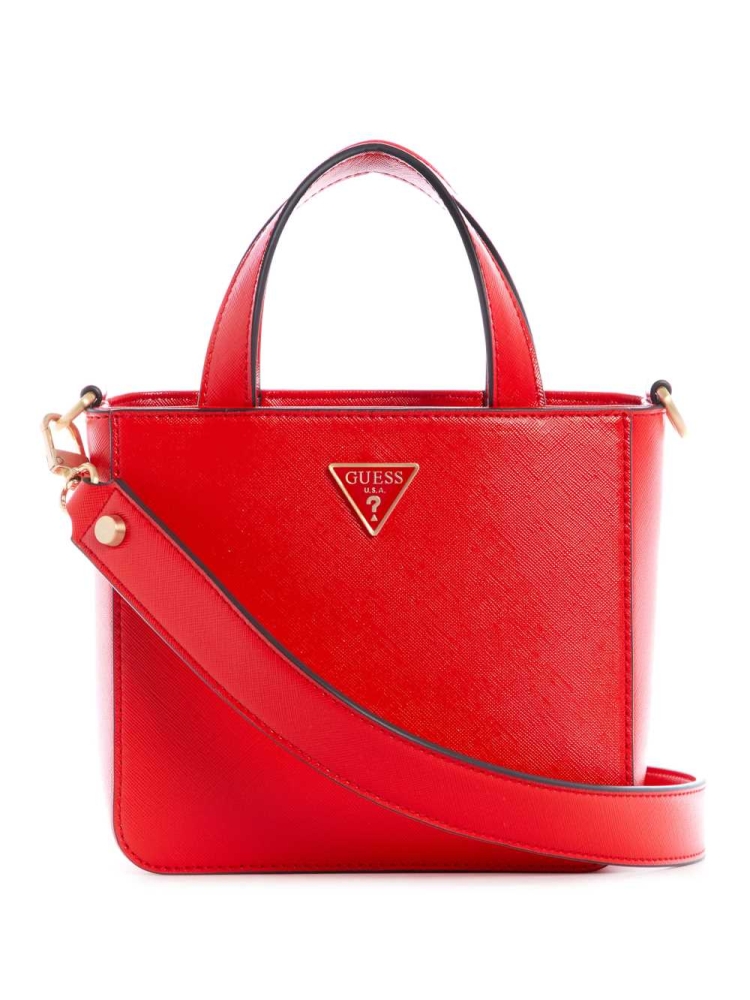 Red Women\'s GUESS Layla Mini Totes | USA40BZHWA