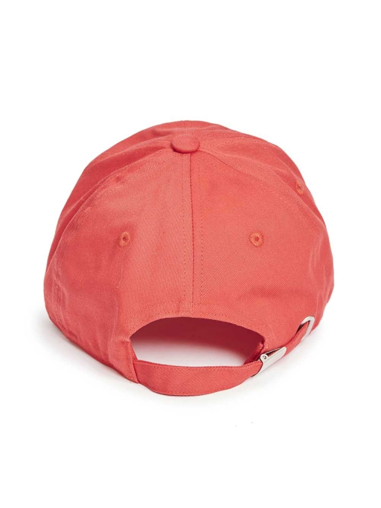 Red Women's GUESS Logo Baseball Hats | USA74BMPSA