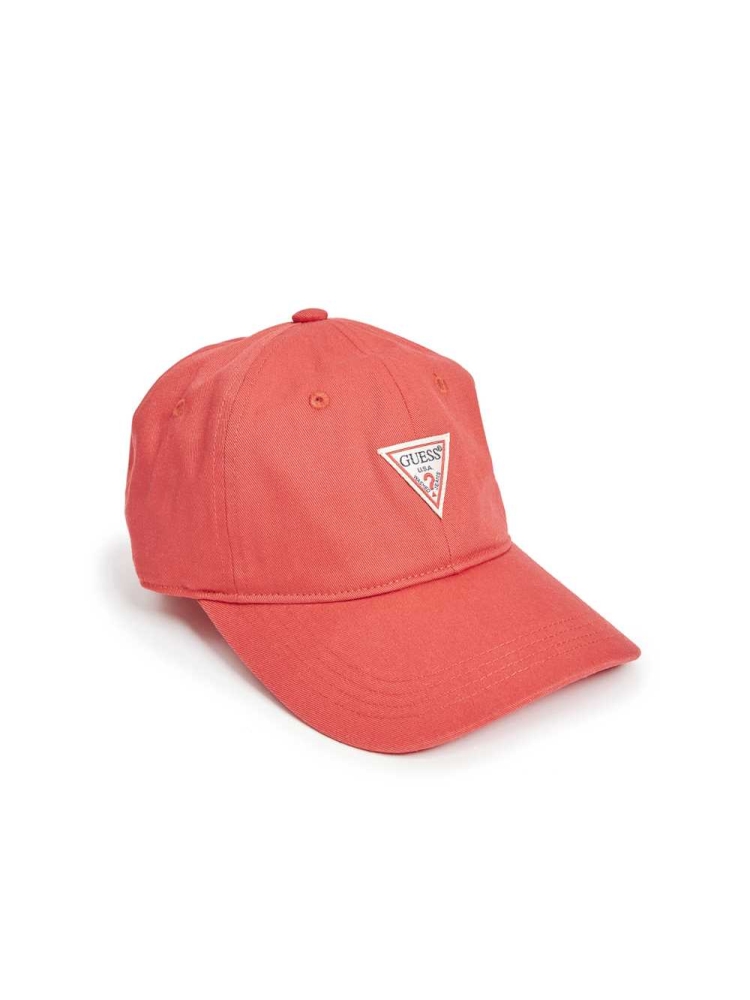 Red Women\'s GUESS Logo Baseball Hats | USA74BMPSA