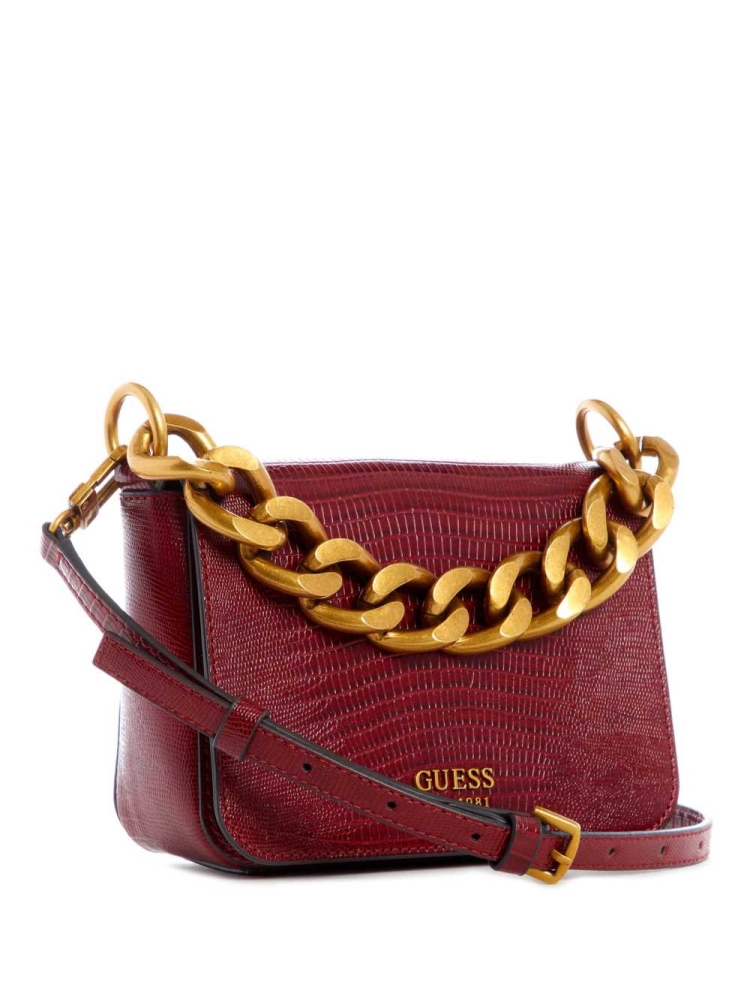 Red Women's GUESS Tullia Mini Crossbodies | USA82CZSFL