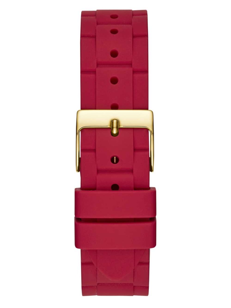 Red Women's GUESS Two-Tone and Red Multifunction Watches | USA25HBPEO