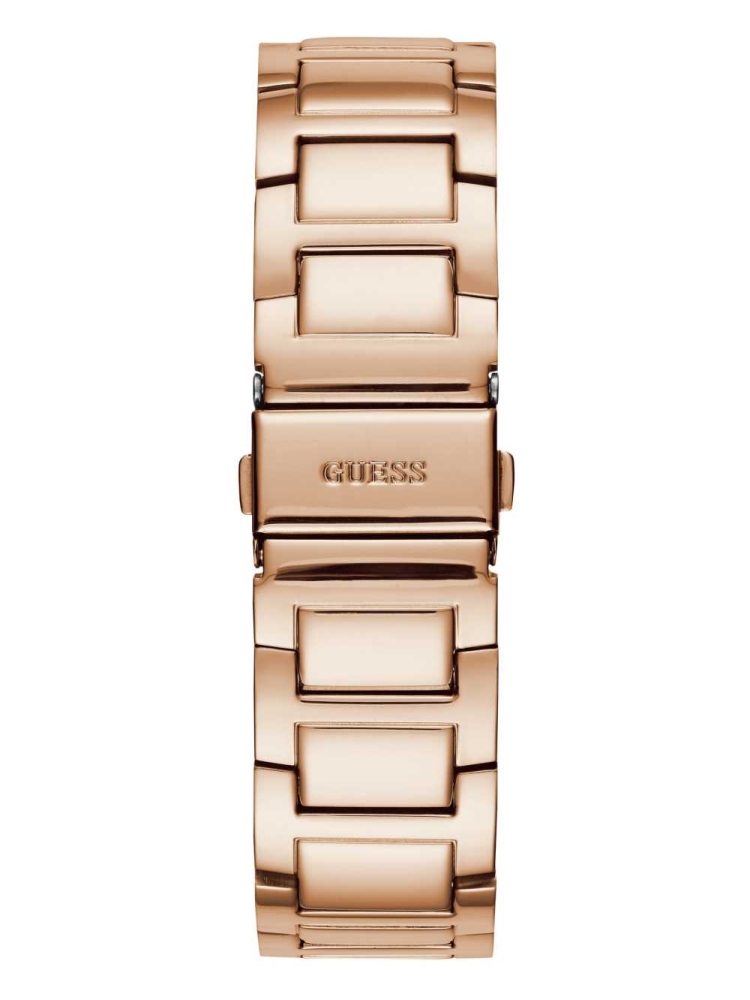 Rose Gold Men's GUESS Rose Gold-Tone Multifunction Watches | USA36NVRAG