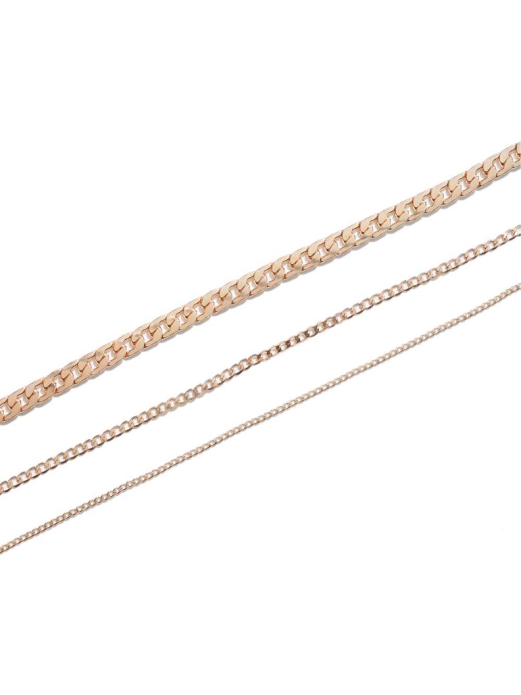 Rose Gold Women\'s GUESS Rose Gold-Link Chain Link Choker Set Necklace | USA65VJAUB