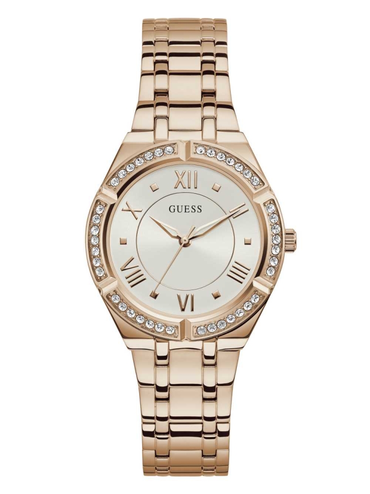 Rose Gold Women\'s GUESS Rose Gold-Tone Analog Watches | USA37EKVTI